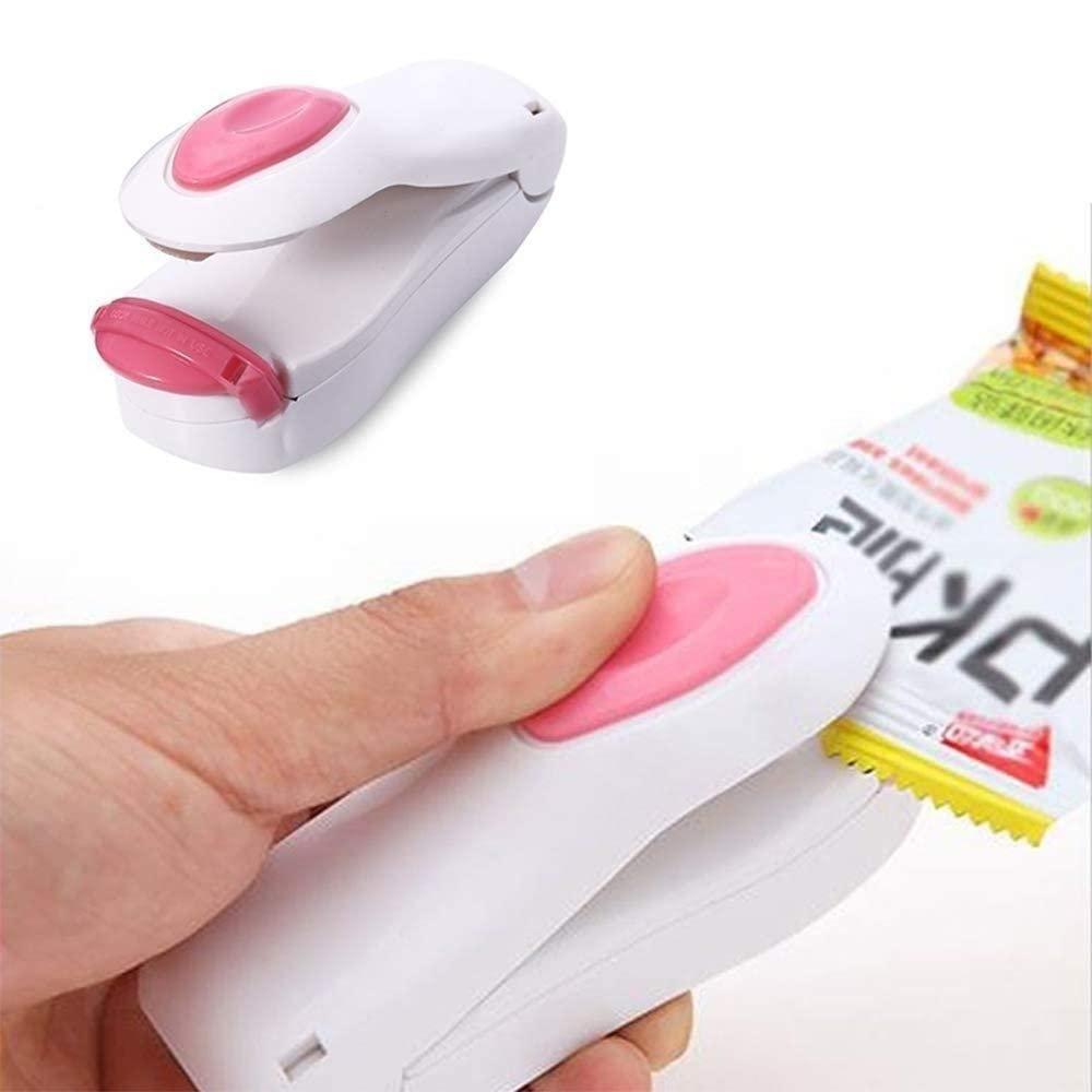 Portable Small Heat Sealer Mini Sealing Machine for Food Storage Vacuum Bag, Chip, Plastic, Snack Bags, Package Home Closer Storage Tool (Multicolour)