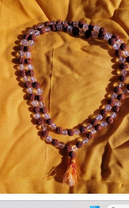 Natural Sphatic Rudraksha Mala