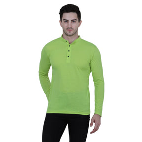 Cotton Blend Solid Full Sleeves T-Shirt