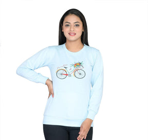 Women's Cotton Blend Printed Sweatshirt